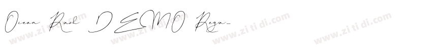 Ocean Rush DEMO Regu字体转换
